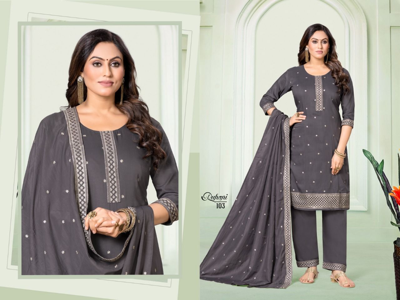 Beauty Queen Ruhani Exclusive Wear Wholesale Kurti With Bottom Dupatta Collection